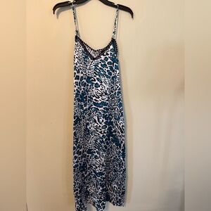 The Kooples Black and Blue Patterned Dress